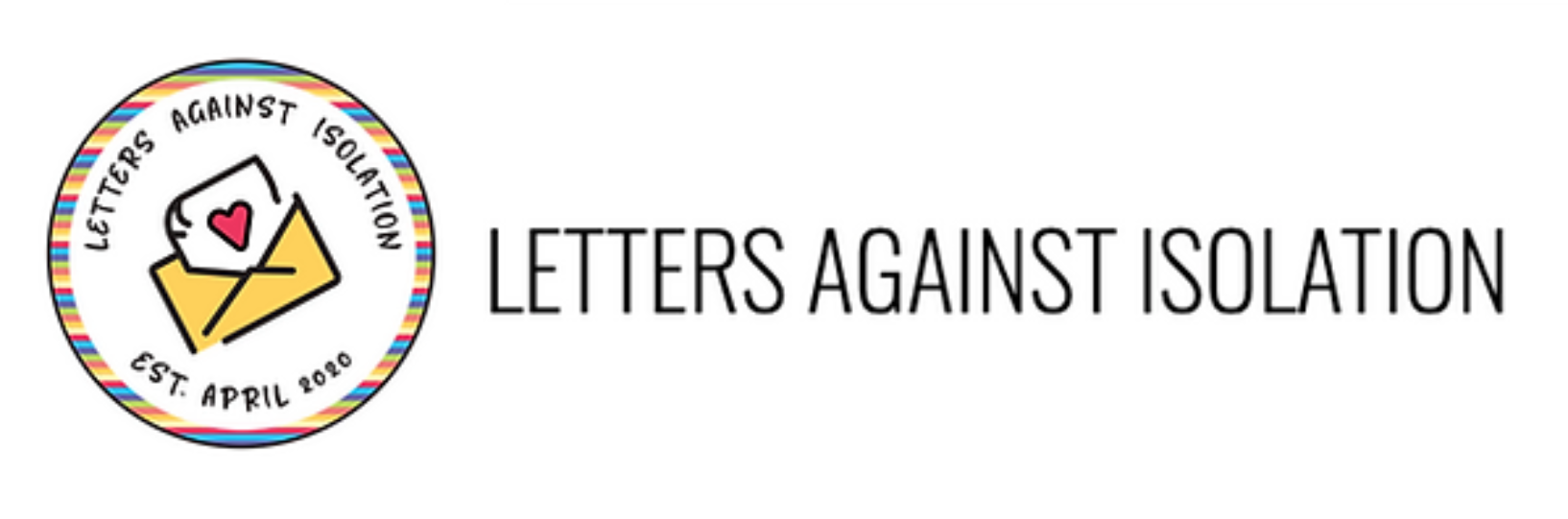 Letters Against Isolation Logo with an illustration of a letter with a heart in an envelope.
